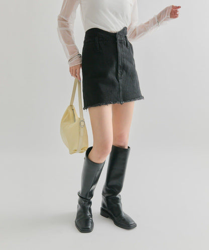 【mystic】波浪牛仔迷你裙