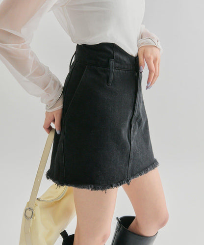 【mystic】波浪牛仔迷你裙