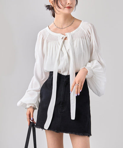 【mystic】波浪牛仔迷你裙