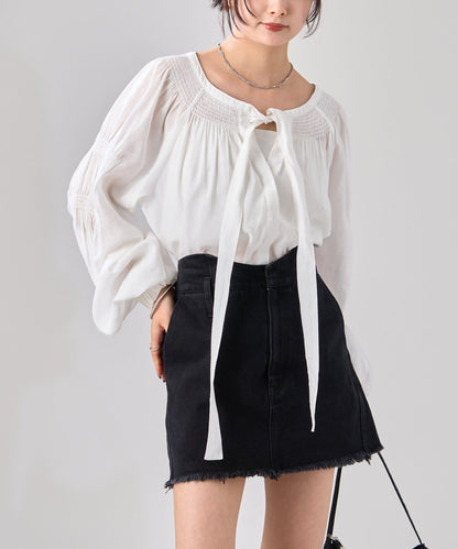 【mystic】波浪牛仔迷你裙