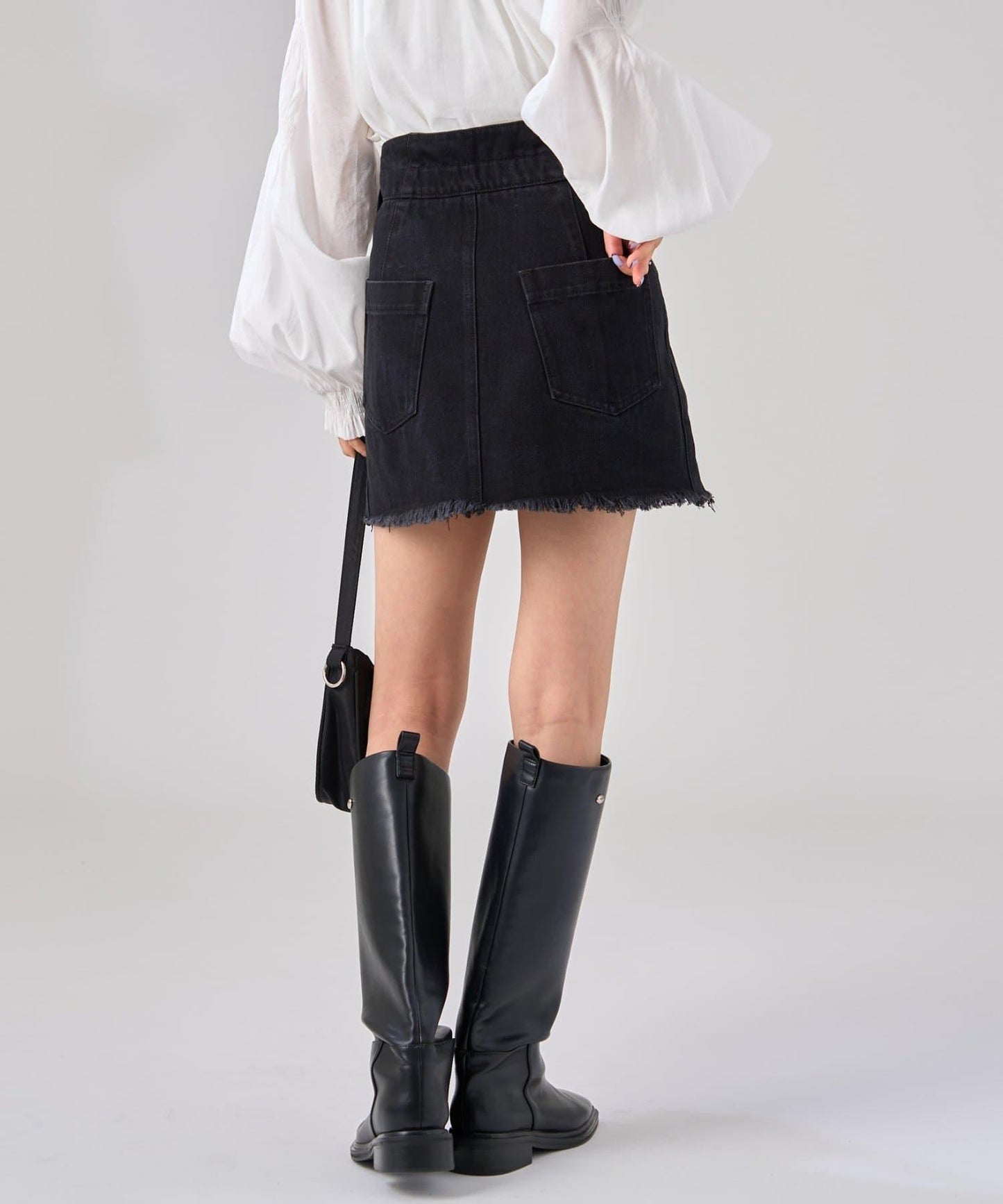 【mystic】波浪牛仔迷你裙