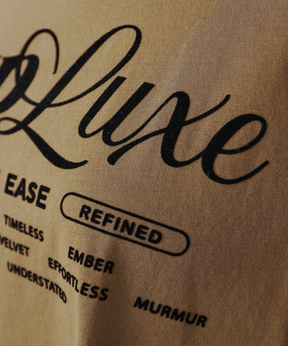 再生棉絲光植絨印花T恤