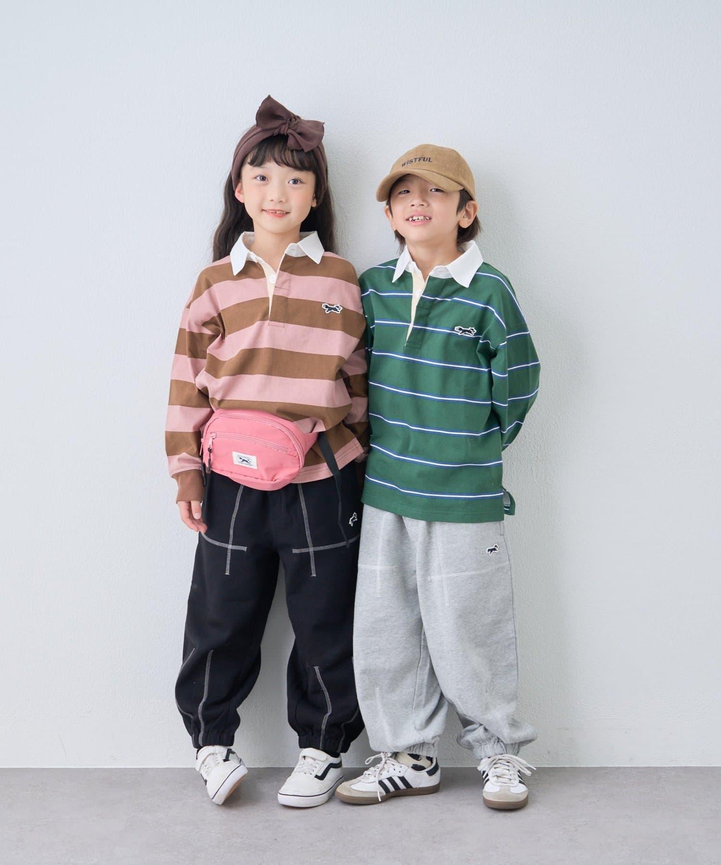 【KIDS】【FOX×TYPY】拼色縫線衛褲