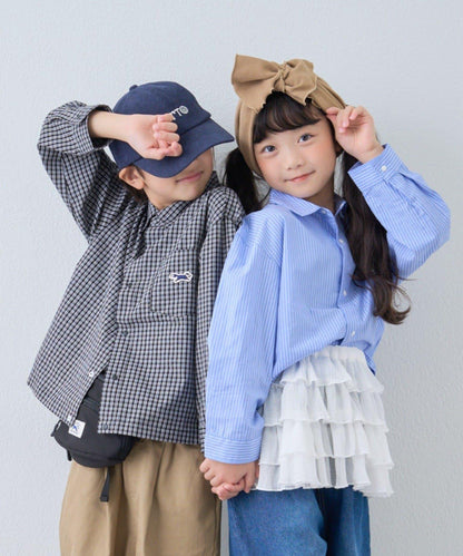 【KIDS】【FOX×TYPY】格子寬鬆襯衫