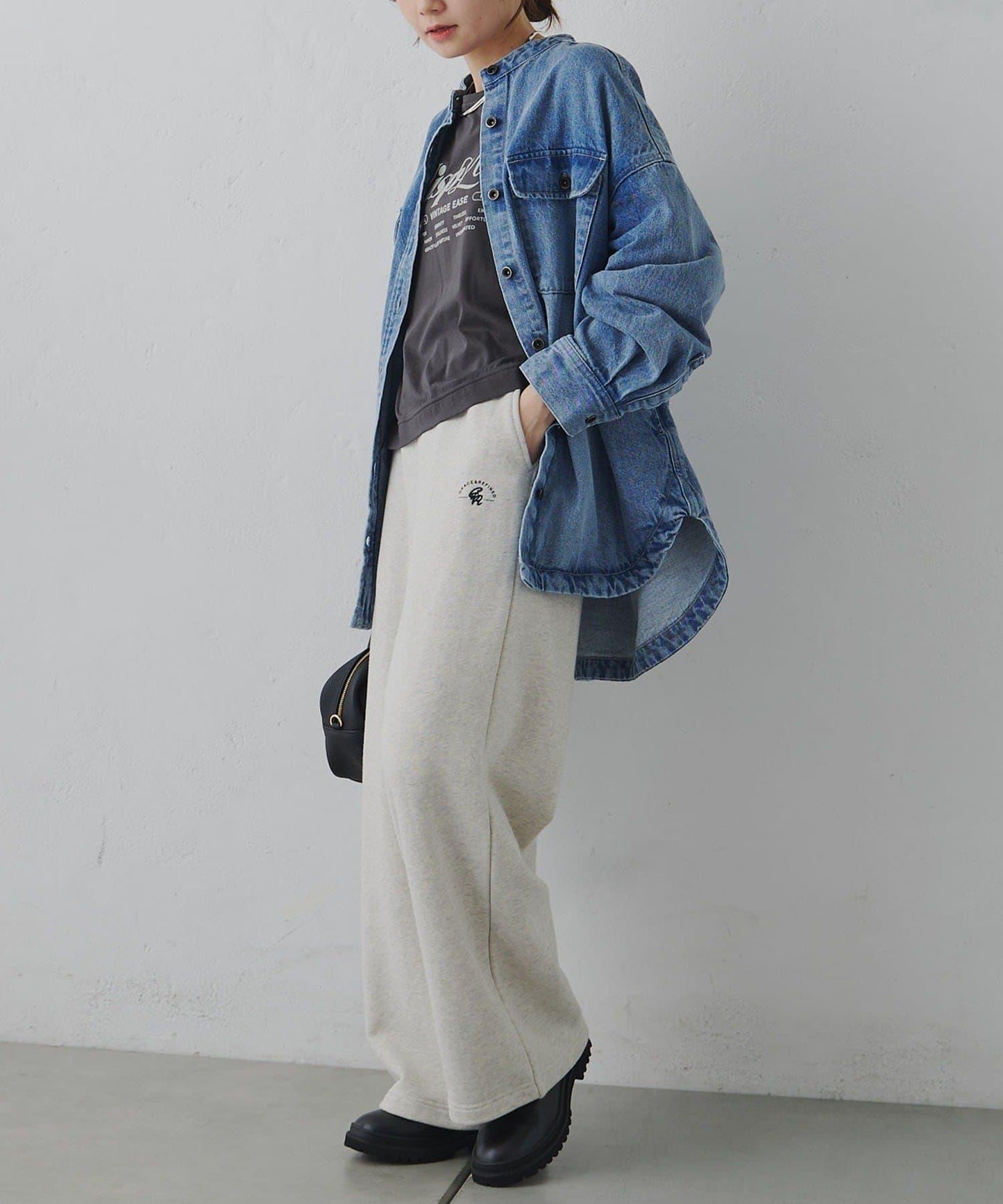 再生棉絲光植絨印花T恤