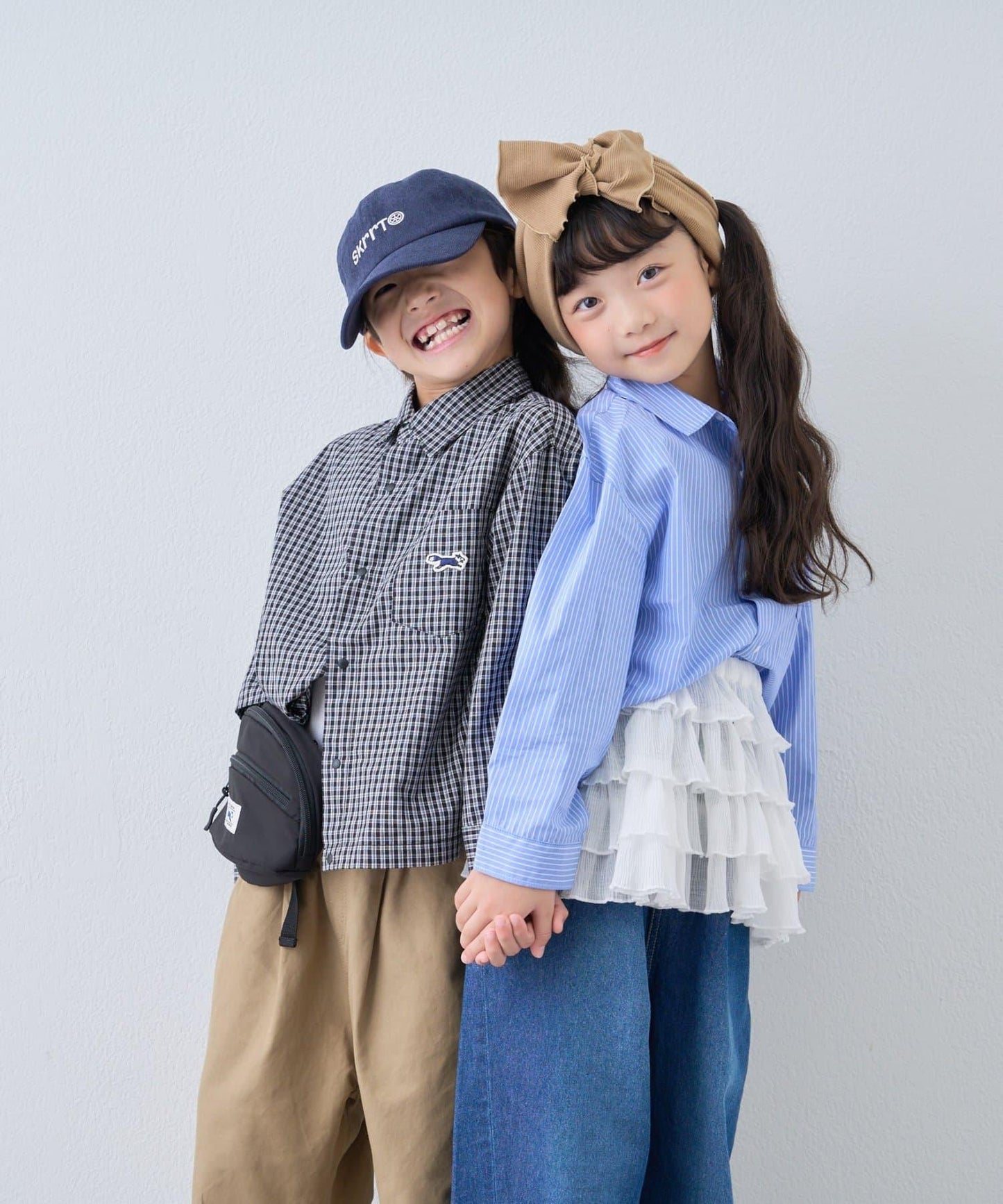 【KIDS】【FOX×TYPY】格子寬鬆襯衫