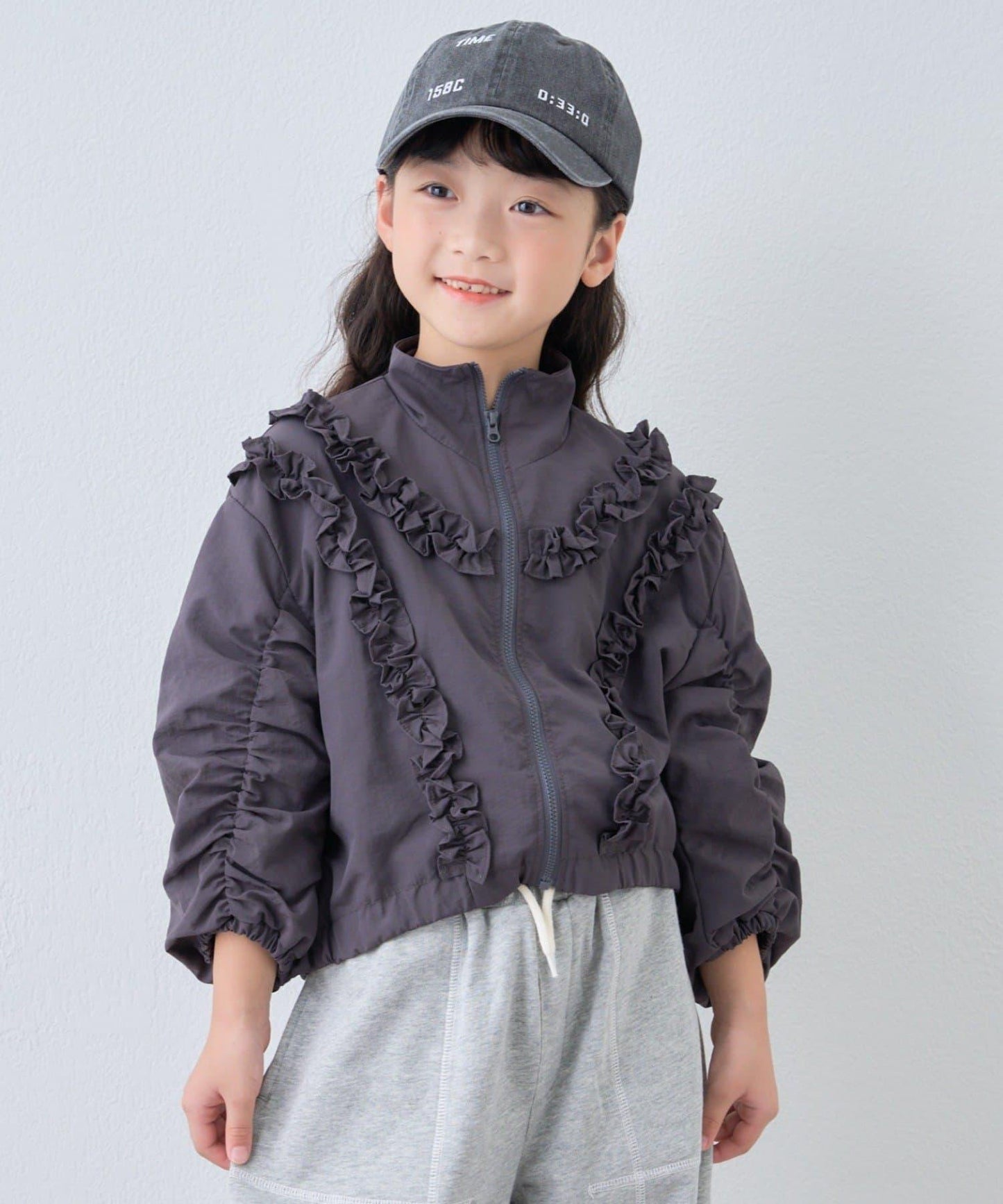【KIDS】荷葉邊褶皺連體衣