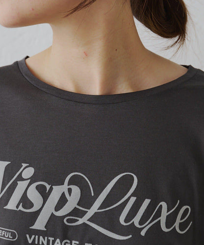 再生棉絲光植絨印花T恤