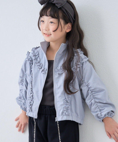 【KIDS】荷葉邊褶皺連體衣
