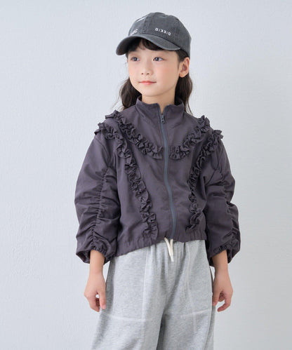 【KIDS】荷葉邊褶皺連體衣