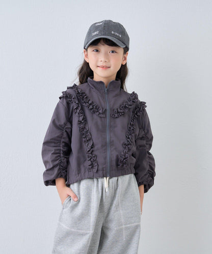 【KIDS】荷葉邊褶皺連體衣