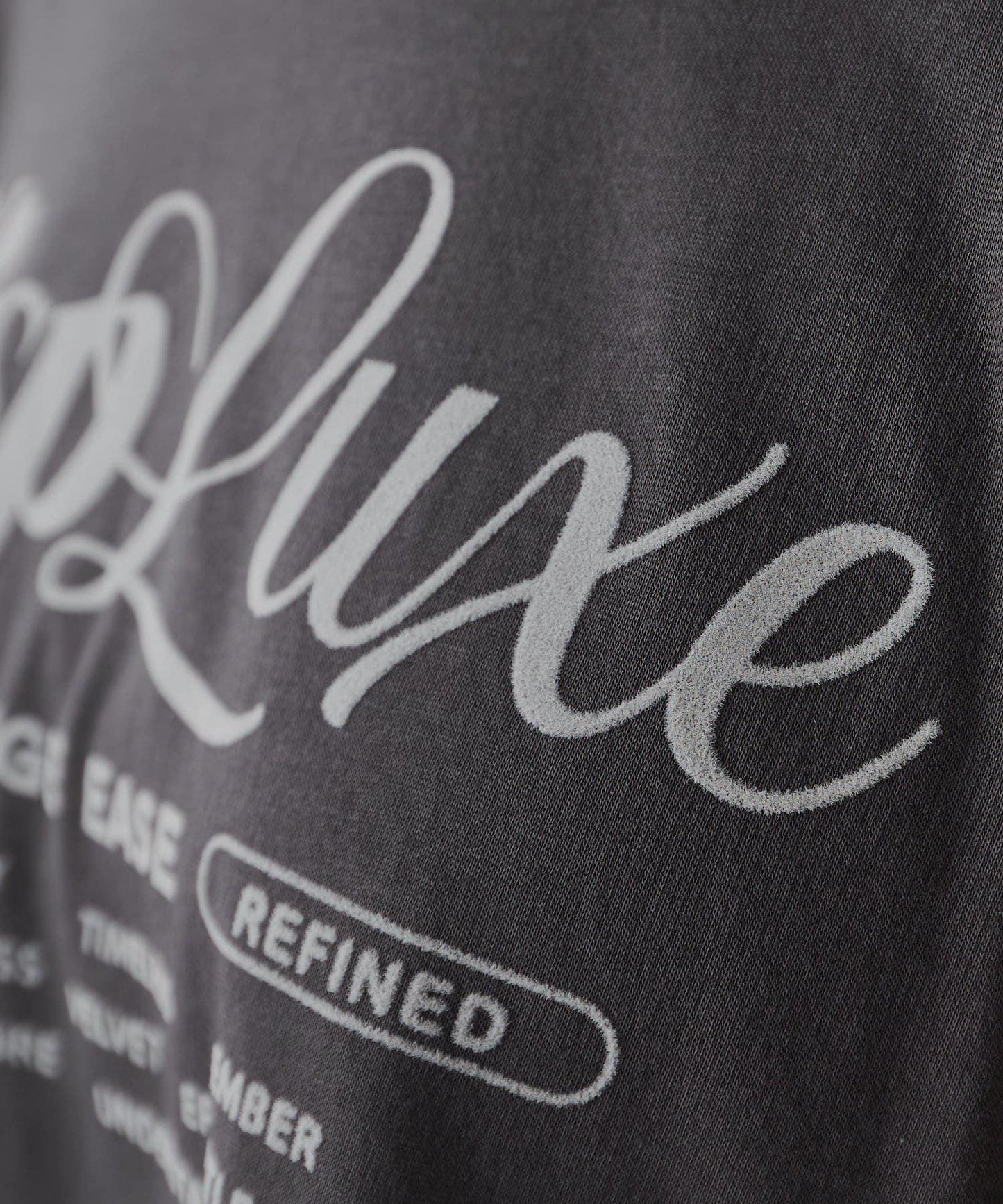 再生棉絲光植絨印花T恤