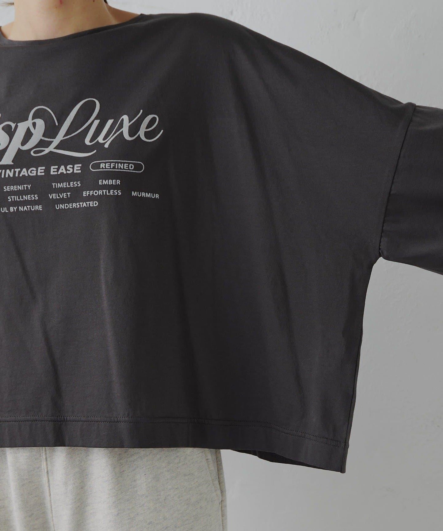 再生棉絲光植絨印花T恤