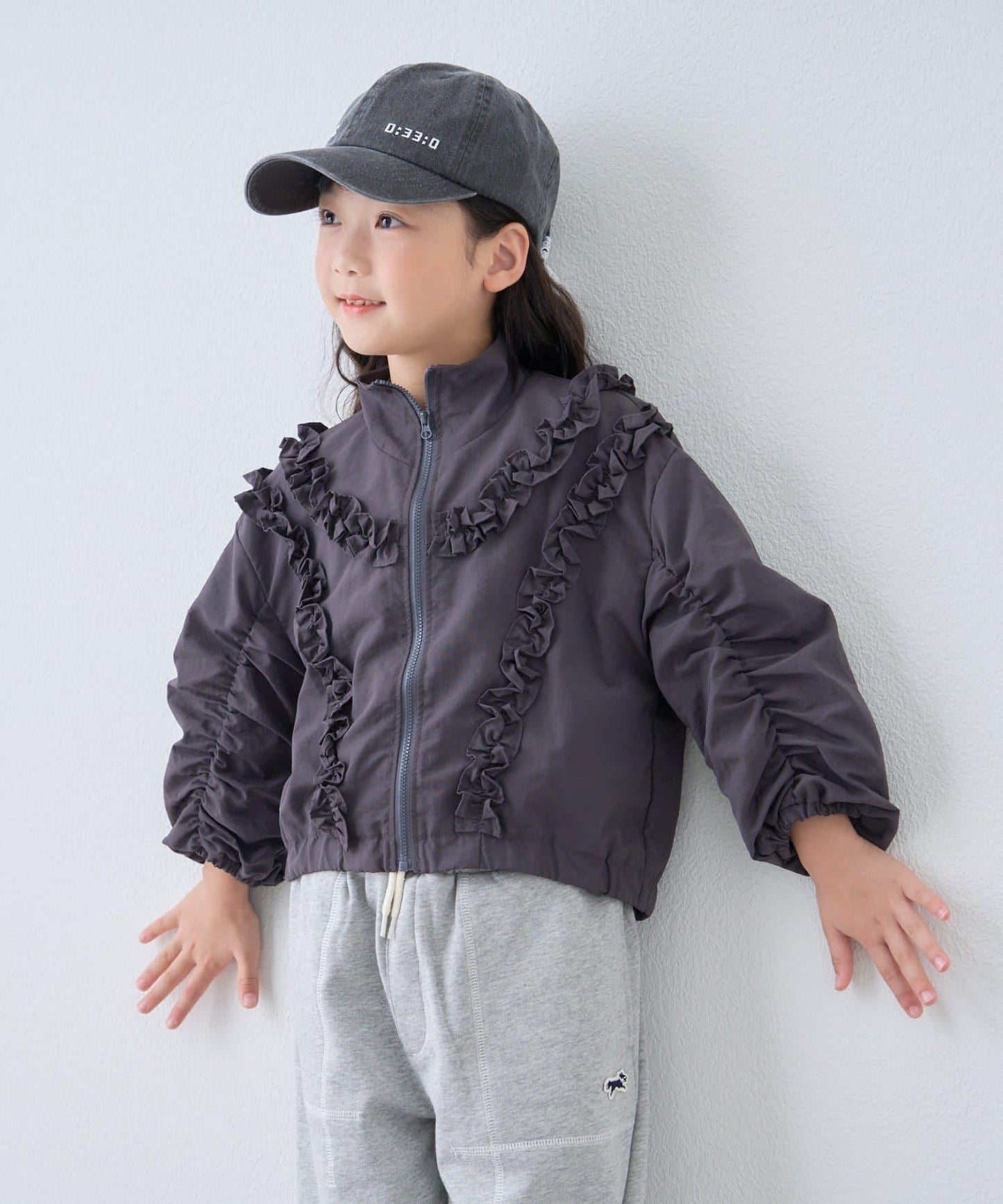 【KIDS】荷葉邊褶皺連體衣