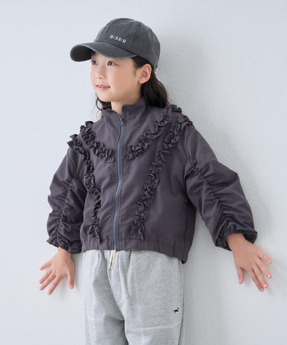 【KIDS】荷葉邊褶皺連體衣