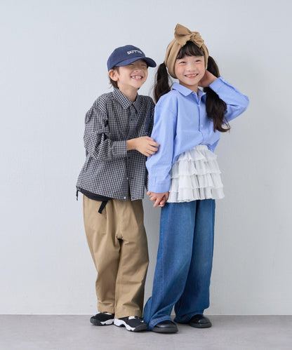 【KIDS】【FOX×TYPY】格子寬鬆襯衫