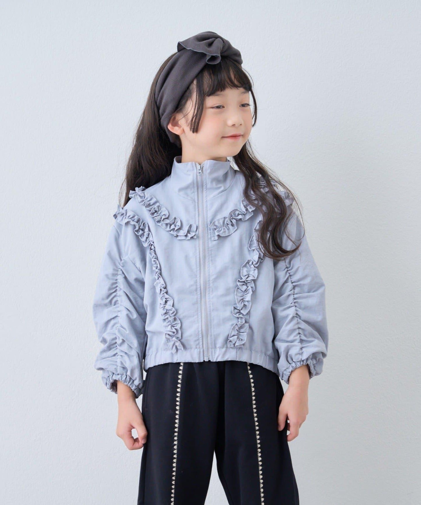 【KIDS】荷葉邊褶皺連體衣