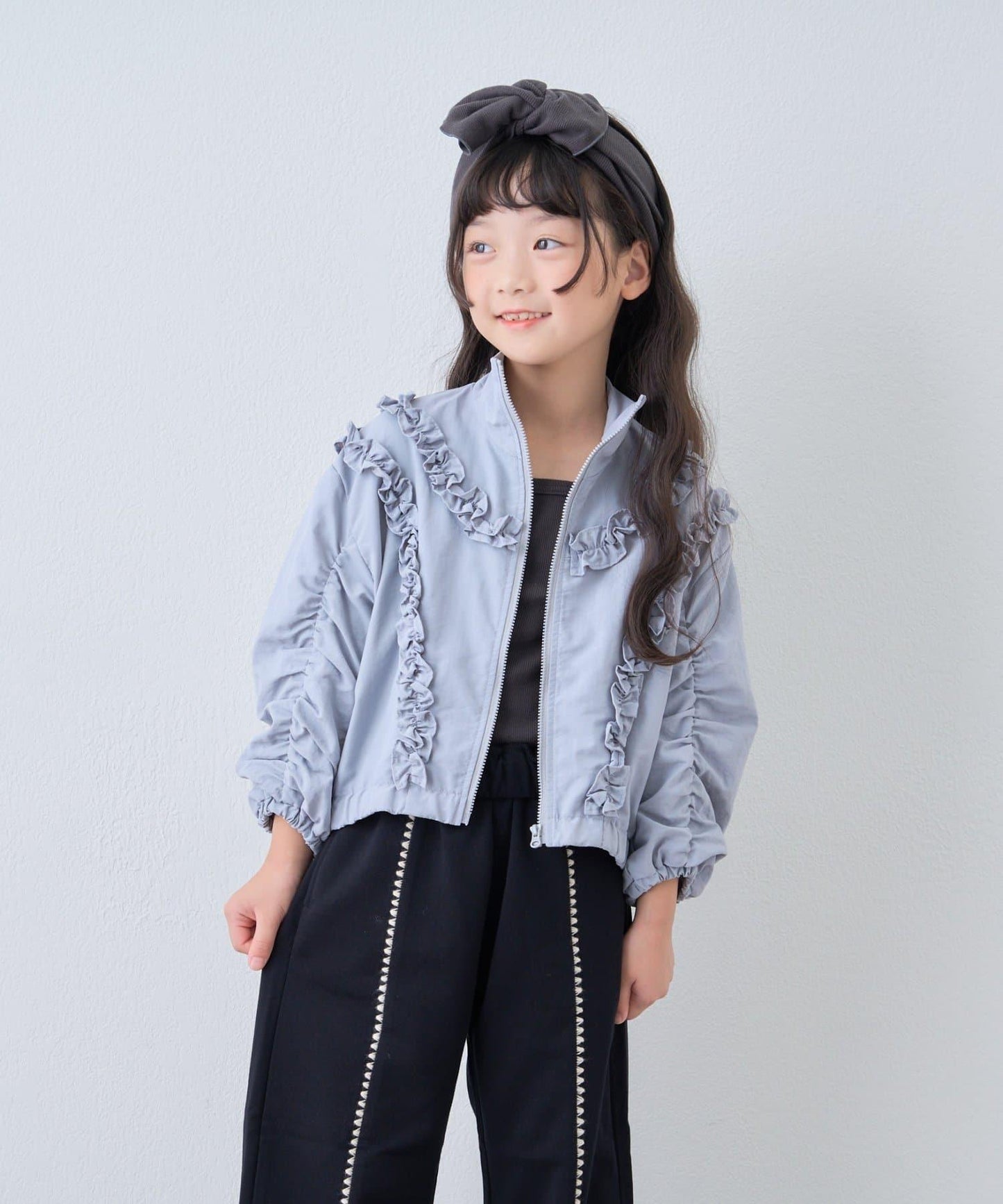 【KIDS】荷葉邊褶皺連體衣