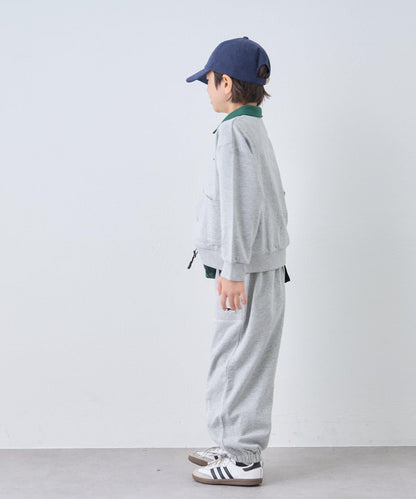 【KIDS】【FOX×TYPY】拼色翻領單點裝飾衛衣面料按扣開衫