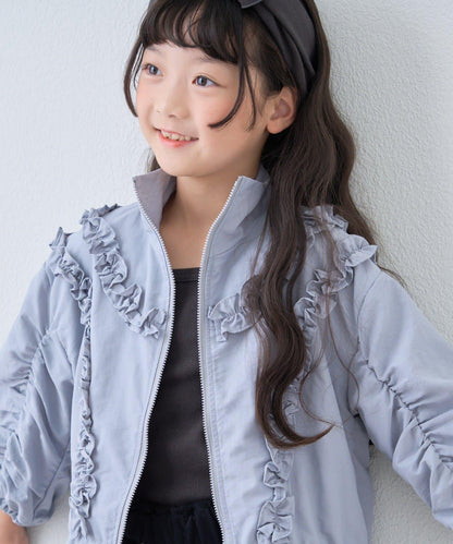 【KIDS】荷葉邊褶皺連體衣