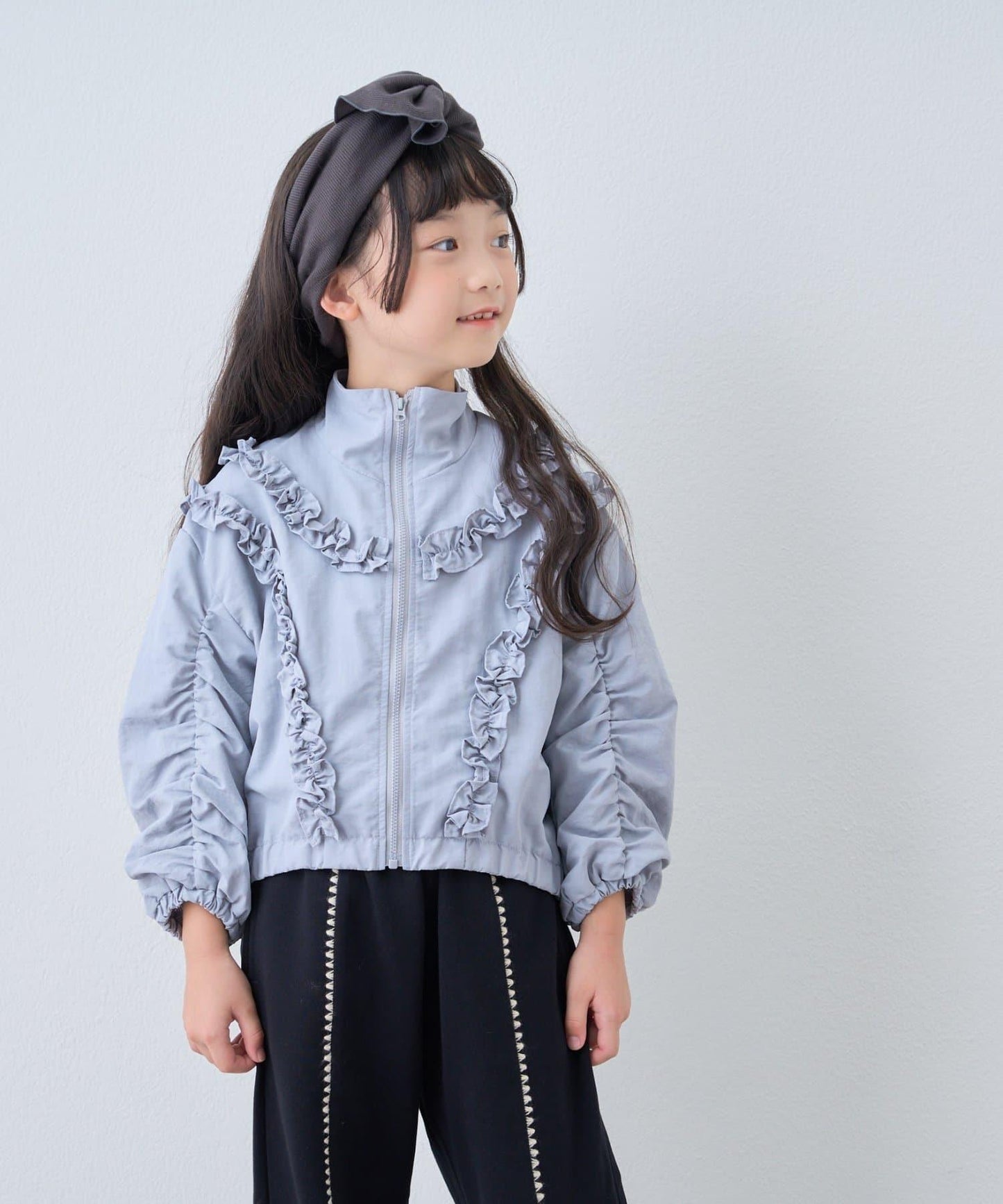 【KIDS】荷葉邊褶皺連體衣