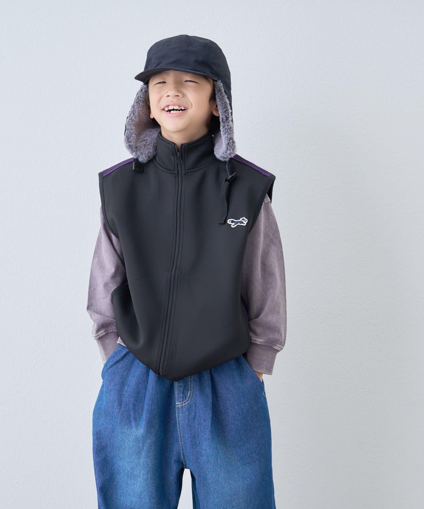 【KIDS】【FOX×TYPY】彈力運動夾克背心
