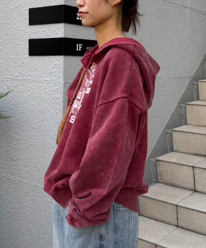 重磅工藝開領連帽衛衣