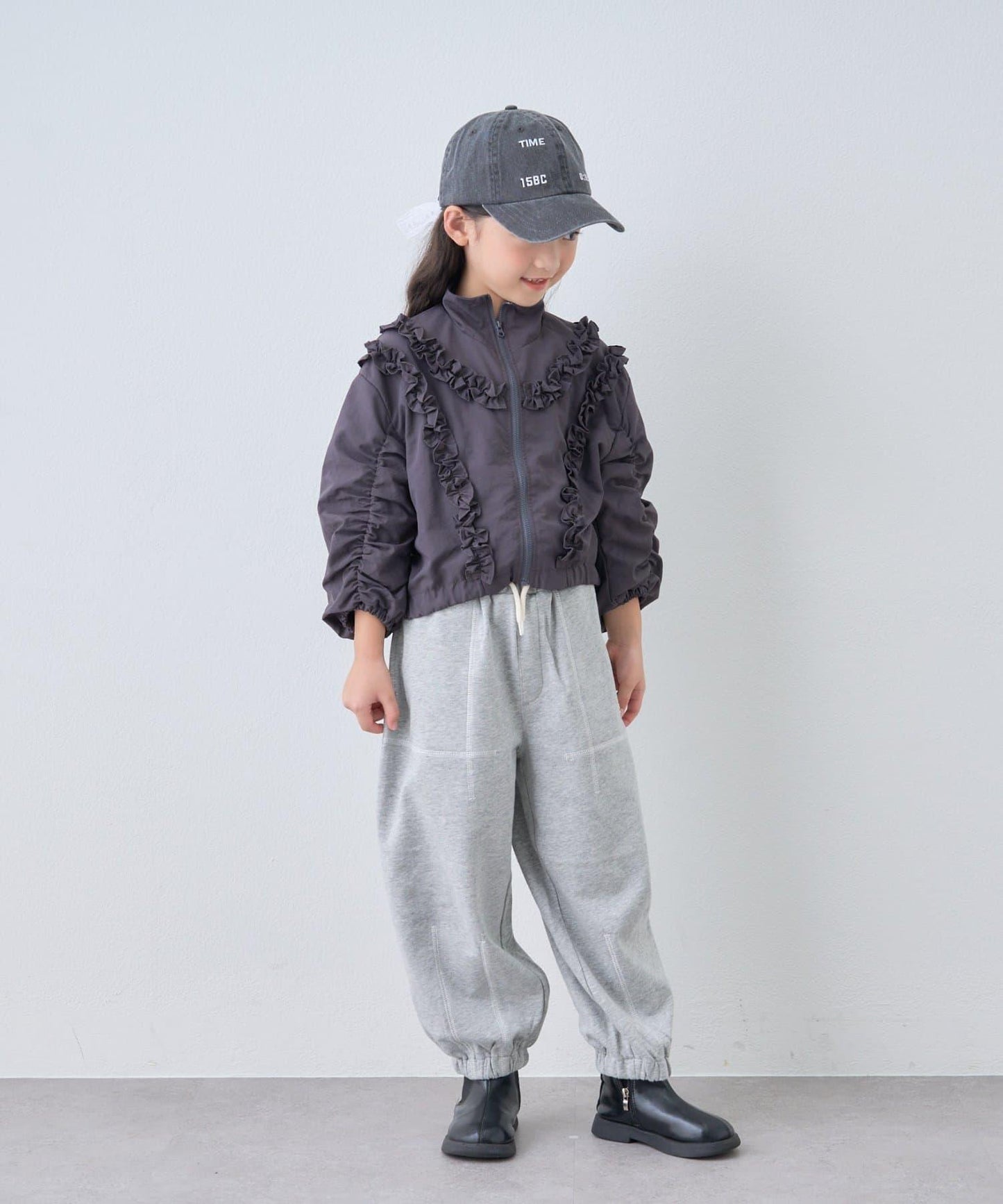 【KIDS】荷葉邊褶皺連體衣