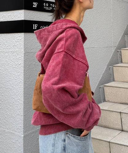 重磅工藝開領連帽衛衣