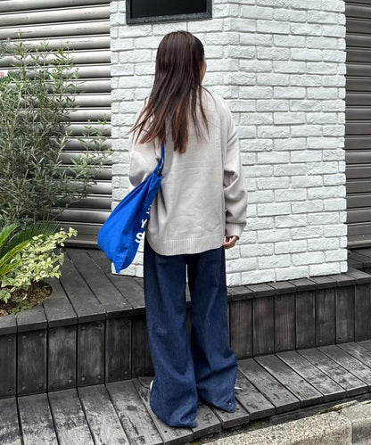 狗狗針織混合標誌提花毛衣