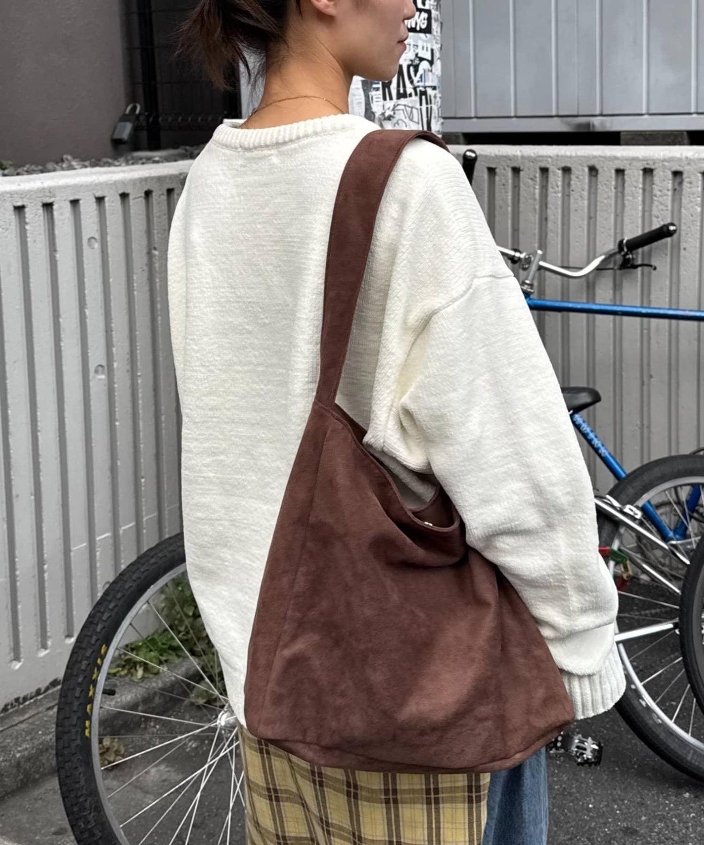 【UNISEX】提花絨標誌針織衫