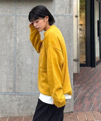 狗狗針織混合標誌提花毛衣