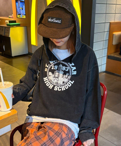 重磅工藝開領連帽衛衣