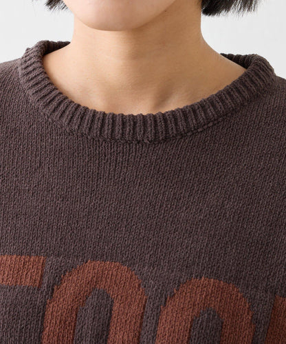 【UNISEX】提花絨標誌針織衫