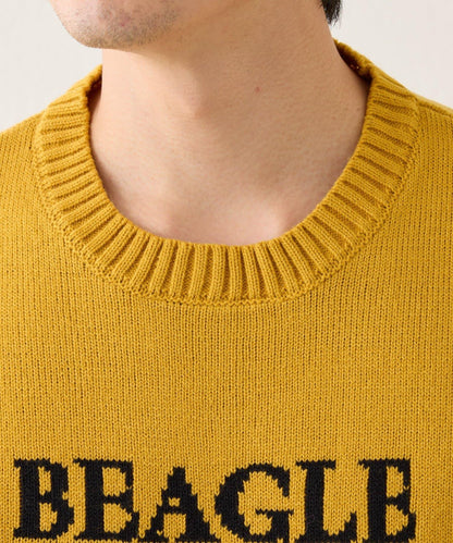 狗狗針織混合標誌提花毛衣