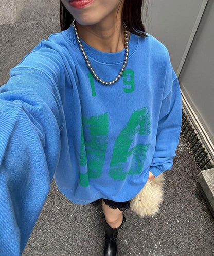 拼接印花水洗衛衣