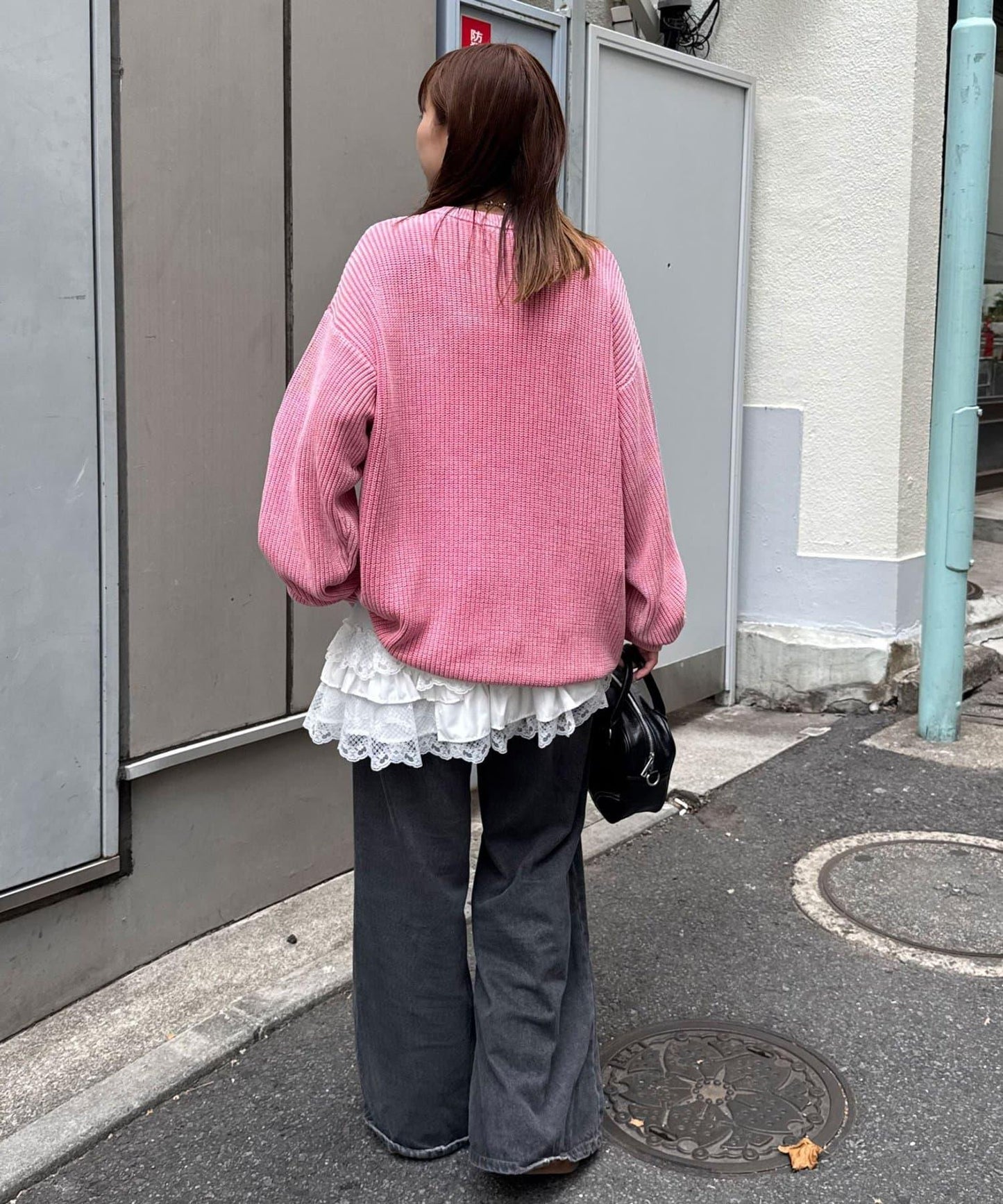 石洗針織套頭衫