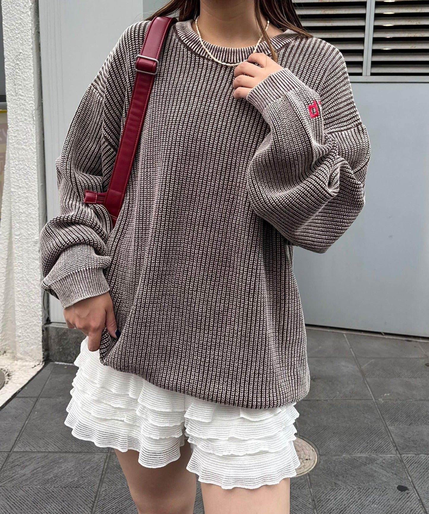 石洗針織套頭衫