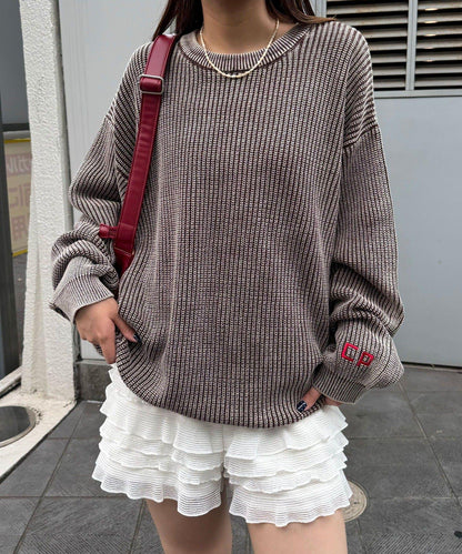 石洗針織套頭衫