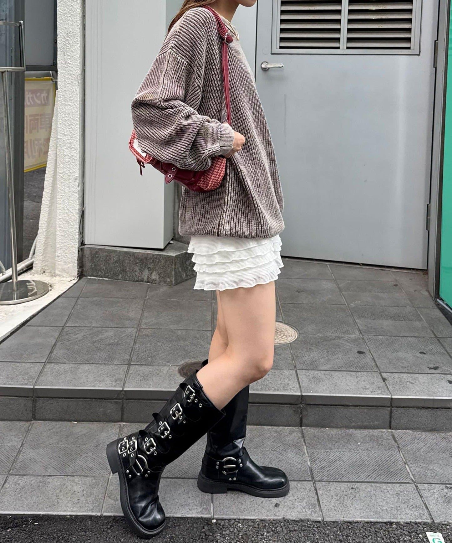 石洗針織套頭衫