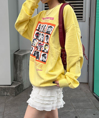 拼接印花水洗衛衣