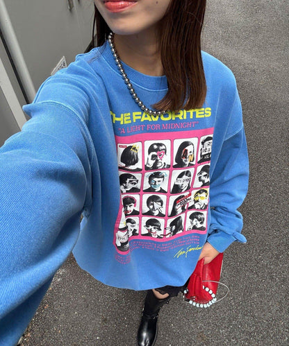 拼接印花水洗衛衣