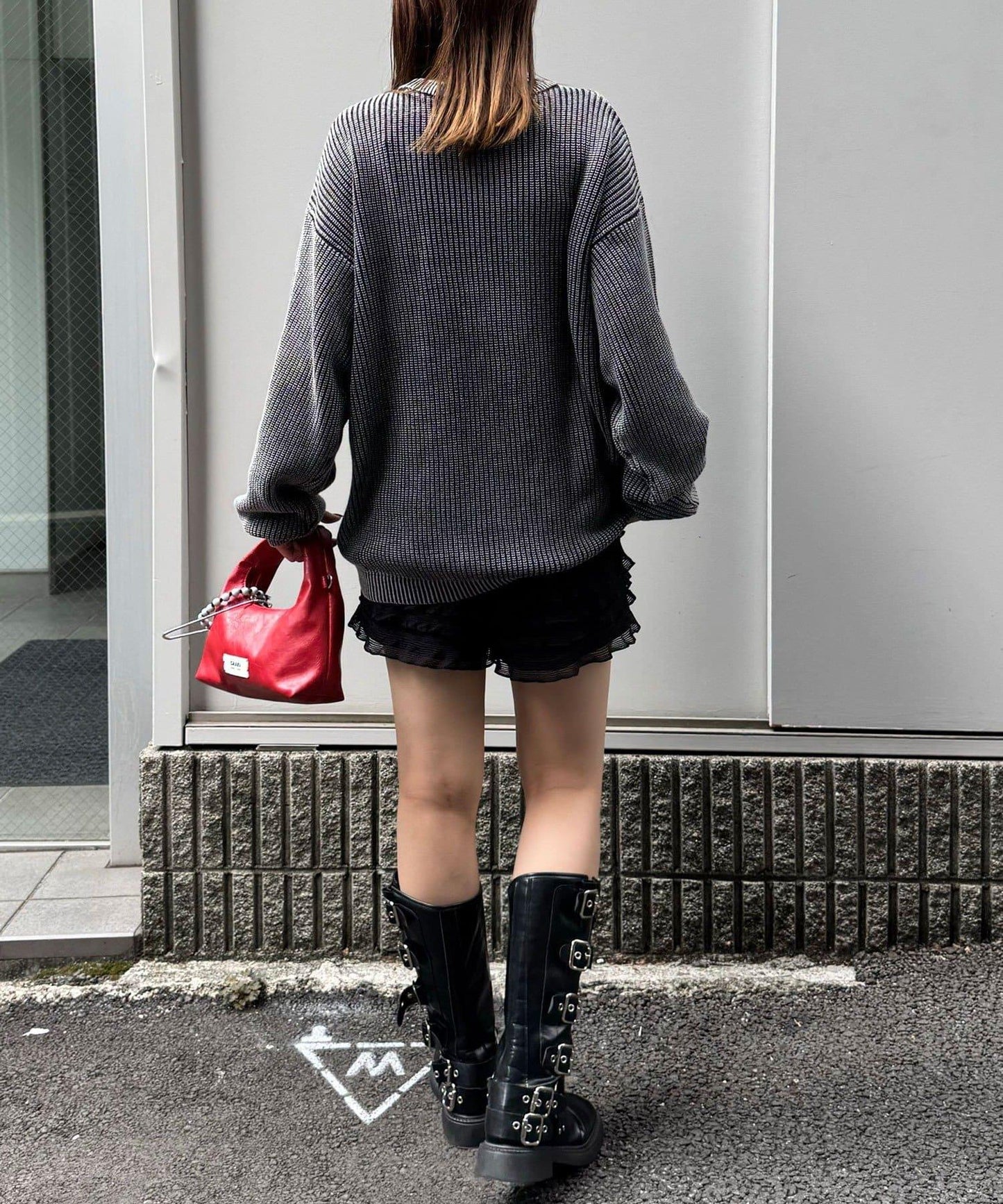 石洗針織套頭衫