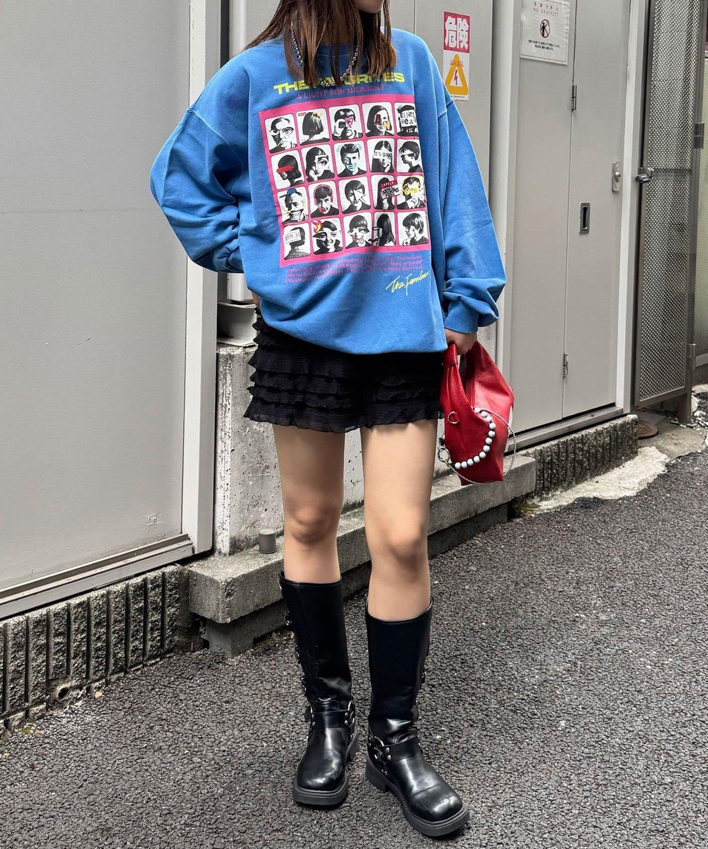 拼接印花水洗衛衣