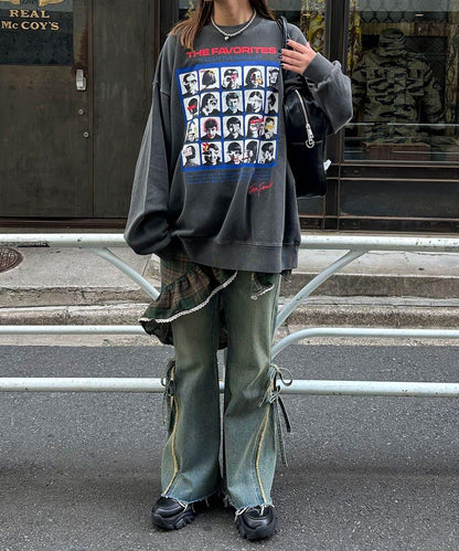 拼接印花水洗衛衣