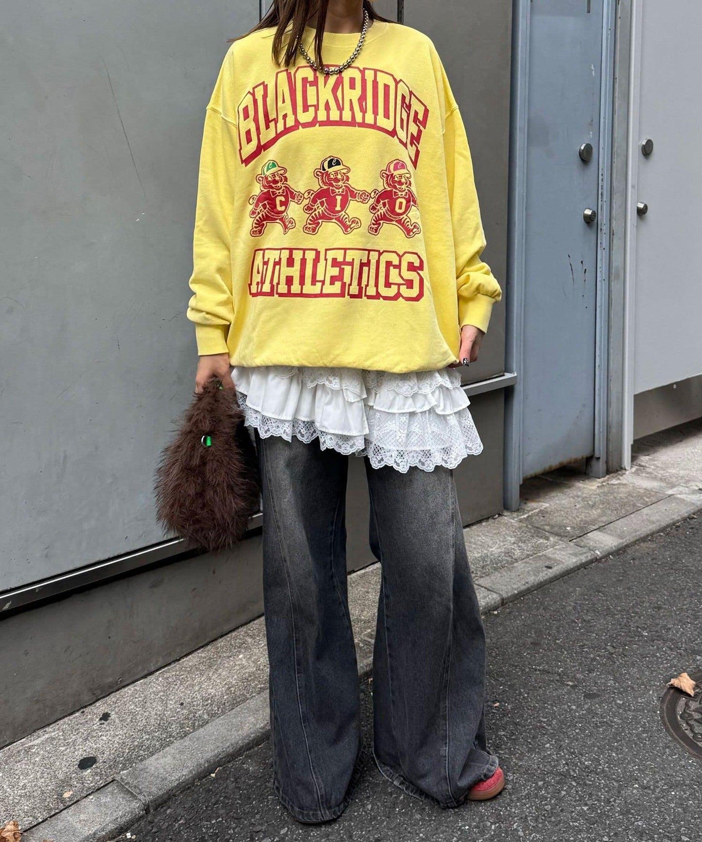 拼接印花水洗衛衣