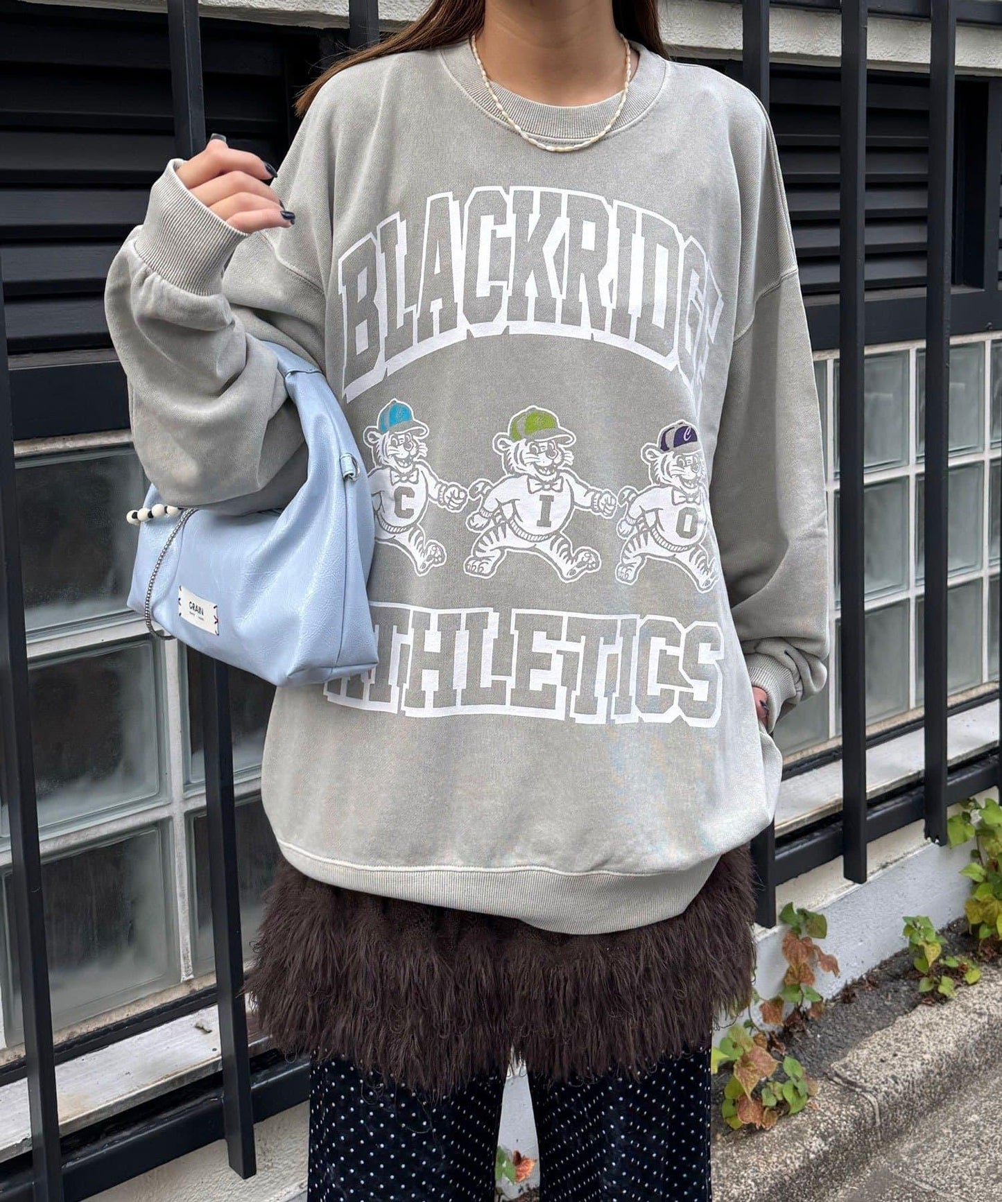 拼接印花水洗衛衣