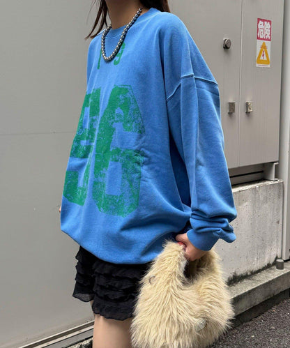 拼接印花水洗衛衣