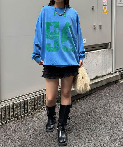 拼接印花水洗衛衣