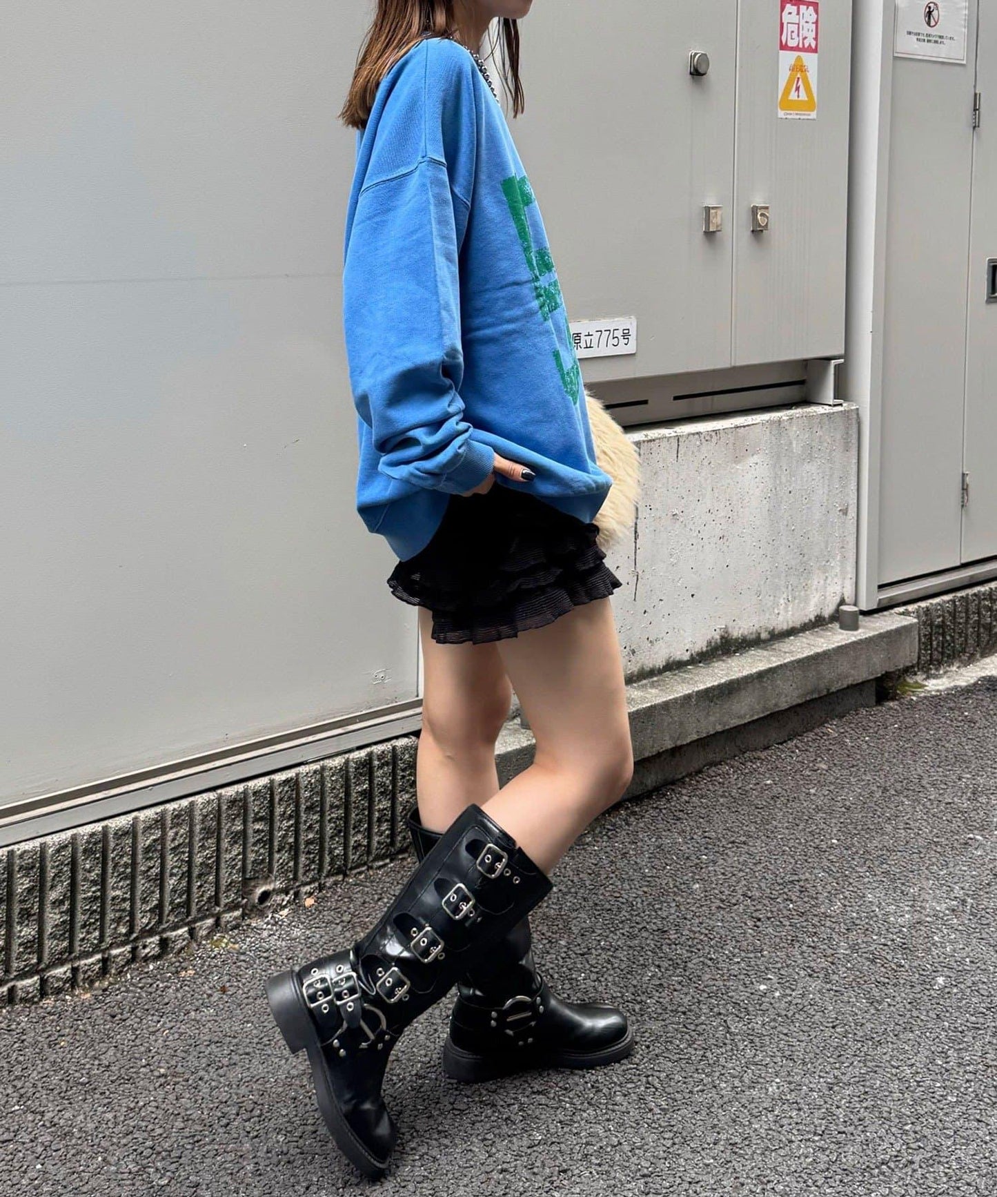 拼接印花水洗衛衣